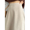 Beige - JUPE EFFET LAINE