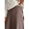 Marron - JUPE EFFET LAINE