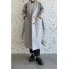 Gris - MANTEAU AMPLE EFFET LAINE