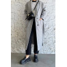 Gris - MANTEAU AMPLE EFFET LAINE