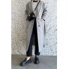 Gris - MANTEAU AMPLE EFFET LAINE