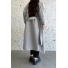 Gris - MANTEAU AMPLE EFFET LAINE