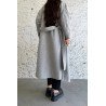 Gris - MANTEAU AMPLE EFFET LAINE