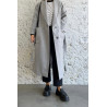 Gris - MANTEAU AMPLE EFFET LAINE