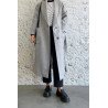 Gris - MANTEAU AMPLE EFFET LAINE