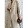 MANTEAU OVERSIZE BEIGE - Sanastyle