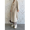 Beige - MANTEAU AMPLE EFFET LAINE