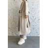 Beige - MANTEAU AMPLE EFFET LAINE