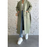 Vert - MANTEAU AMPLE EFFET LAINE