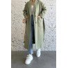 Vert - MANTEAU AMPLE EFFET LAINE