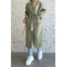 Vert - MANTEAU AMPLE EFFET LAINE