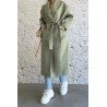 Vert - MANTEAU AMPLE EFFET LAINE