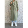 Vert - MANTEAU AMPLE EFFET LAINE