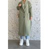 Vert - MANTEAU AMPLE EFFET LAINE