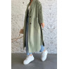 Vert - MANTEAU AMPLE EFFET LAINE