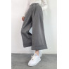 PANTALON EFFET LAINE GRIS FONCÉ - Sanastyle