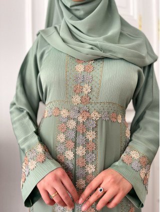 ABAYA PRINCESSE - Vert céladon