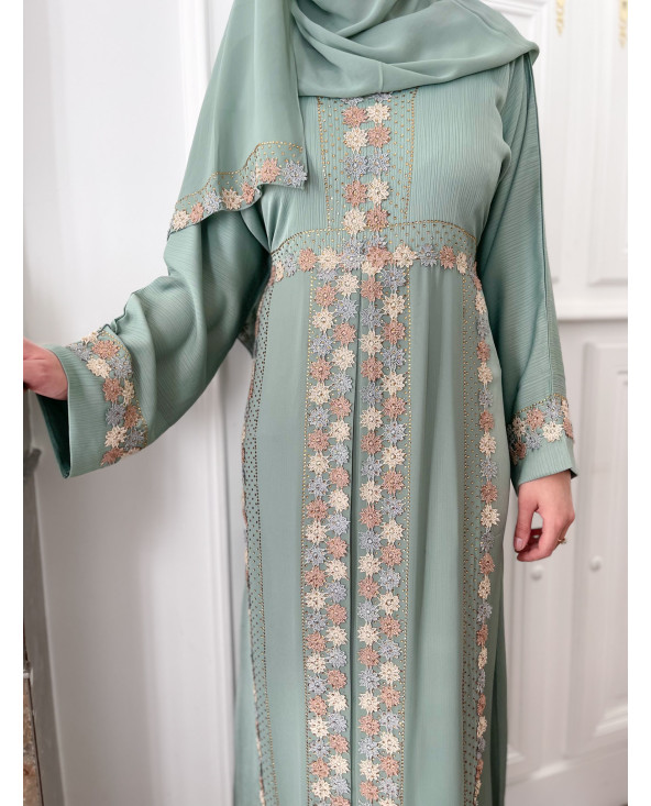 ABAYA PRINCESSE - Vert céladon