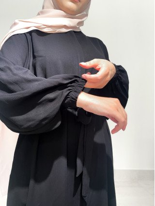 Robe Longue à Zip - NOIR