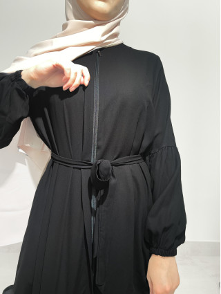 Robe Longue à Zip - NOIR