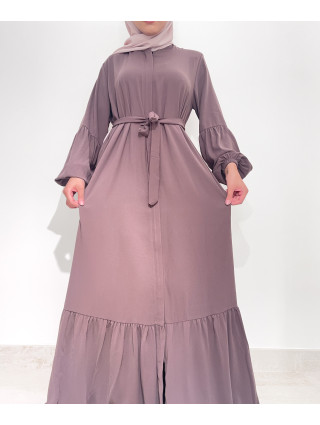 Robe Longue à Zip - MAUVE FONCE