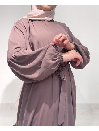 Robe Longue à Zip - MAUVE FONCE