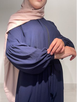 Robe Longue à Zip - BLEU FONCE