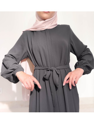 Robe Longue à Zip - GRIS