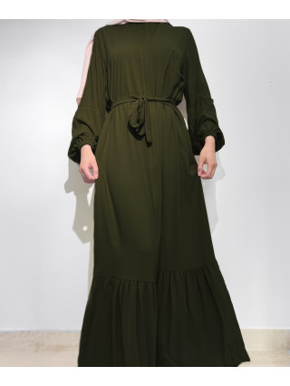 Robe Longue à Zip - KAKI