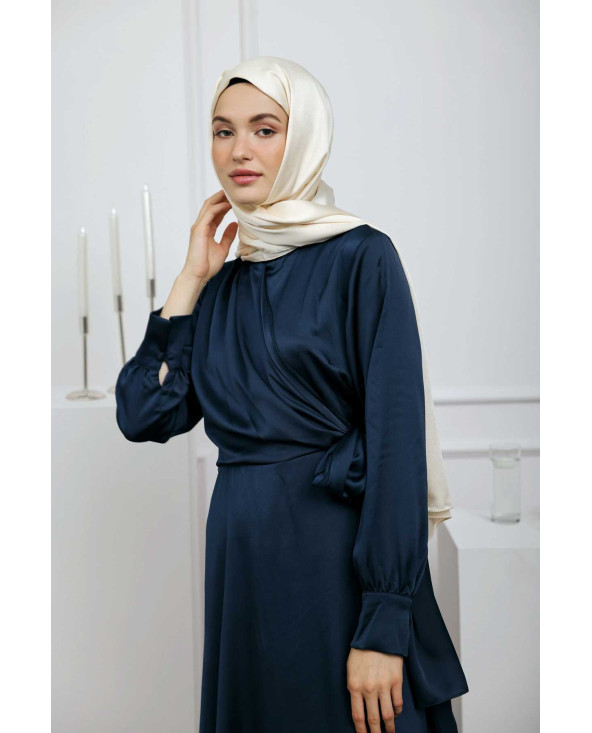 Voile en satin couleur écrue