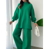 Ensemble Chic en Laine vert - Sanastyle