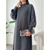 Robe Pull Chic GRIS FONCÉ - Sanastyle