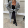 Cardigan Long Oversize en Tricot GRIS