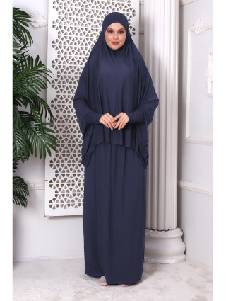 BLEU - Ensemble de Prière 2 Pièces avec Manches