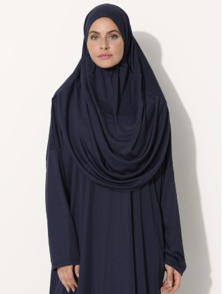 BLEU -Tenue de Prière Tout-en-Un avec Hijab Intégré