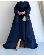 Ensemble Abaya kimono - BLEU NUIT