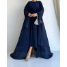 Ensemble Abaya kimono BLEU NUIT - Sanastyle