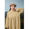 Robe Gaufrée Camel