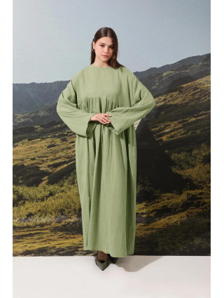Robe Gaufrée Vert