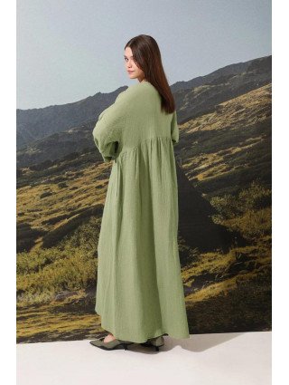Robe Gaufrée Vert