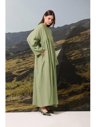 Robe Gaufrée Vert