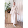 Robe Chemise Coton BEIGE - Sanastyle