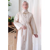 Robe Chemise Longue Coton BEIGE ZOOM