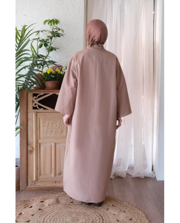 Robe Chemise Longue Coton CAMEL