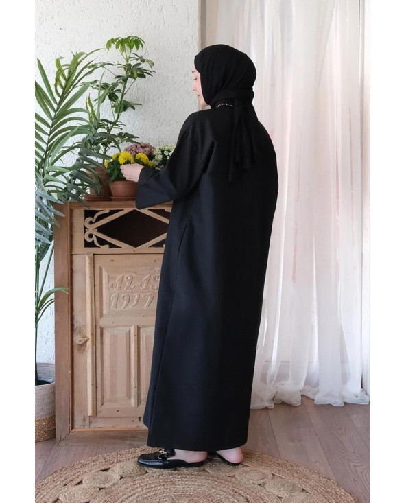 Robe Chemise Longue Coton NOIR