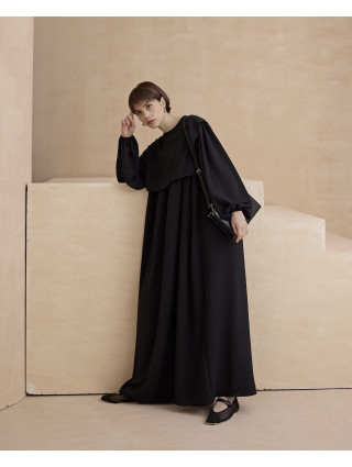 Robe longue à lacet NOIR