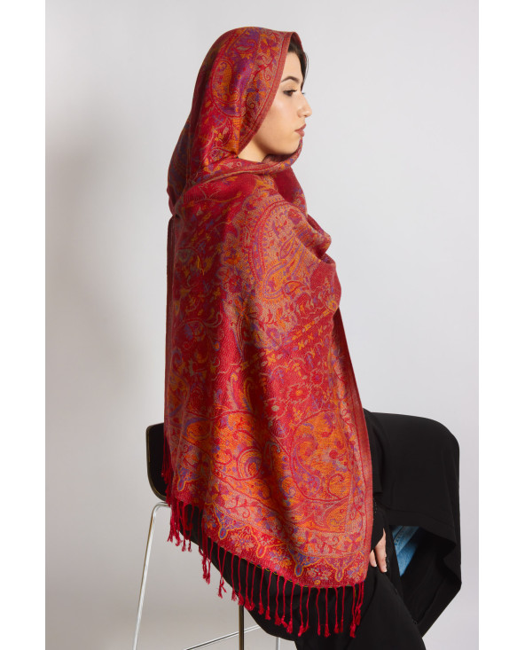 Hijab en Pashmina Rouge