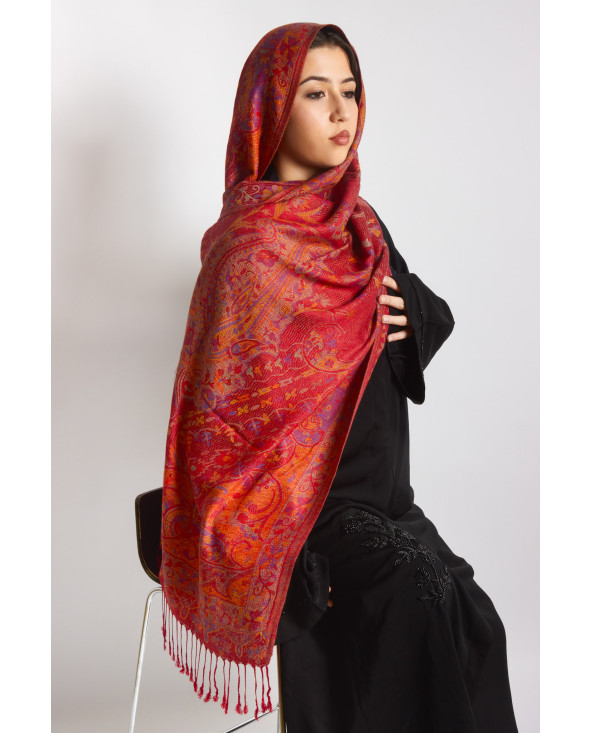 Hijab en Pashmina Rouge