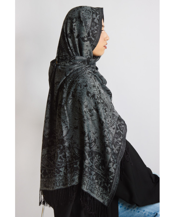 Hijab en Pashmina gris