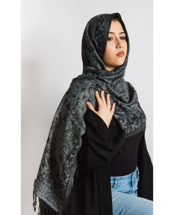Hijab en Pashmina gris